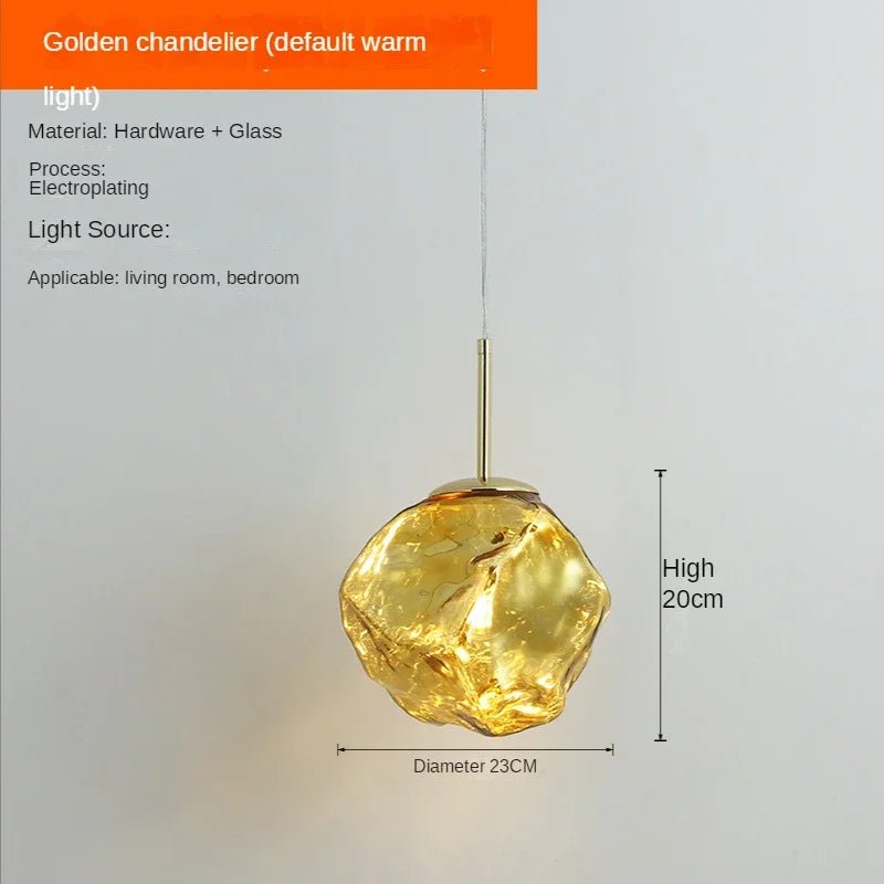 Modern Ice Glass Pendant Light - Decorbites