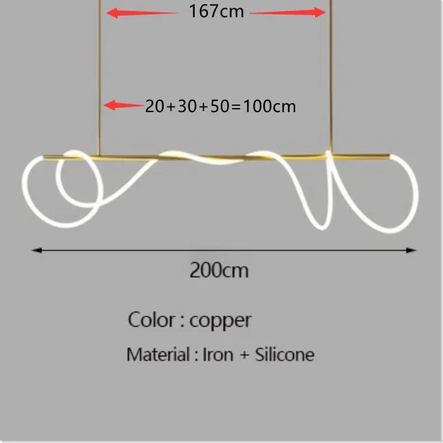 Modern Linear Stainless Steel LED Pendant Light - Decorbites
