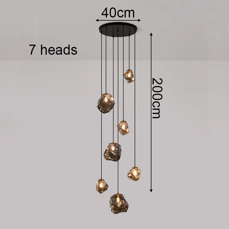 Modern Ring Pendant Chandelier in Iron, Acrylic, Glass - Decorbites