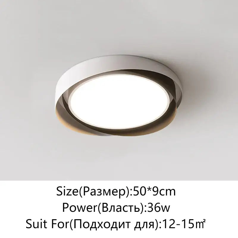 Modern white and black dimmable led chandelier with sleek circular design and warm metallic accent for living room decorbites dimmable led