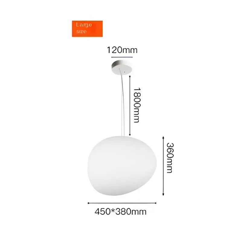 Modern white frosted glass ball led pendant light with egg-shaped matte glass design for dining room decorbites glass ball