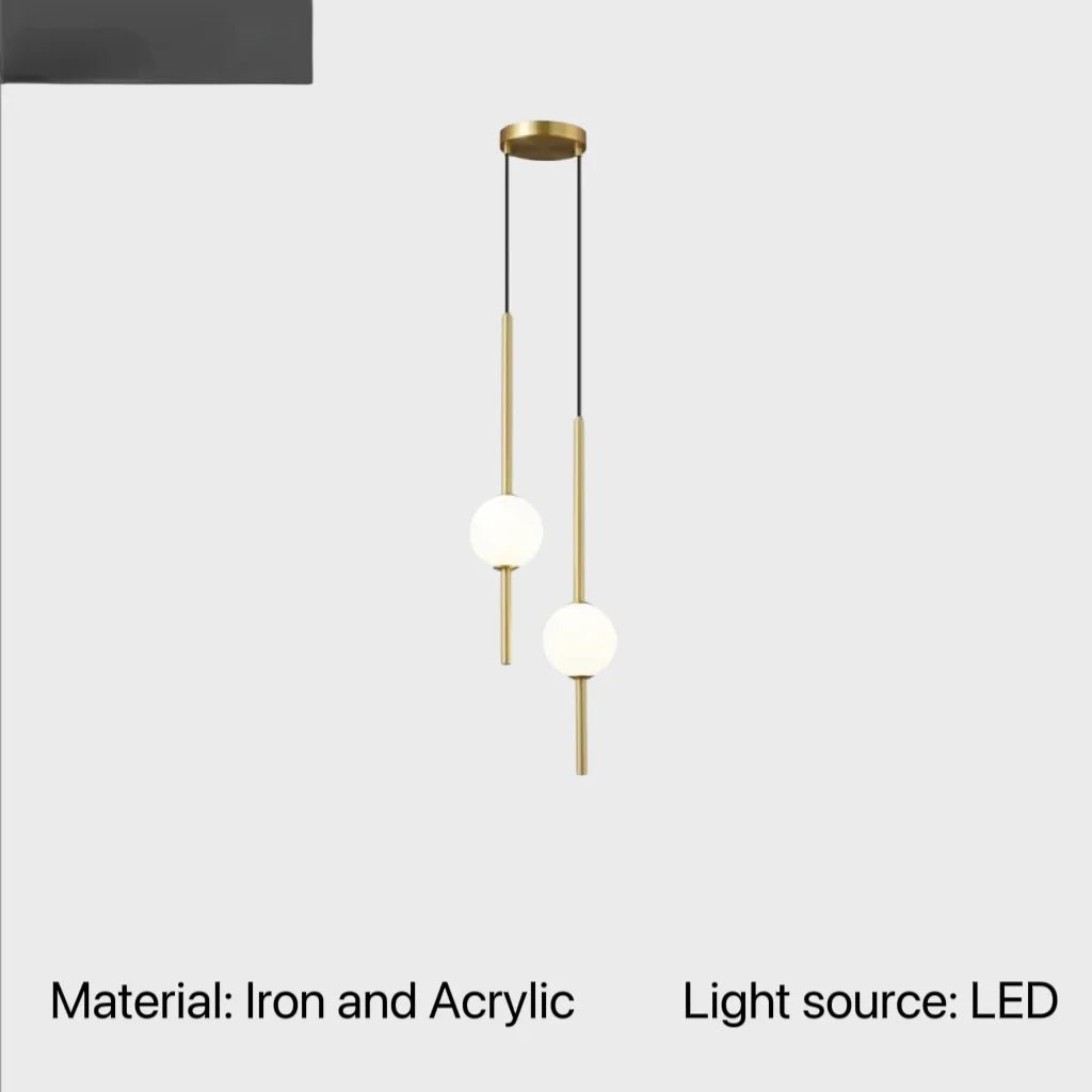 Nordic Acrylic Globe Pendant Light in Black or Gold - Decorbites