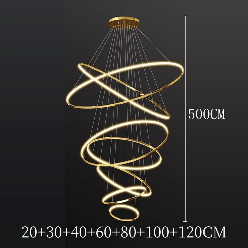 Nordic Acrylic Iron LED Pendant Light Chandelier - Decorbites