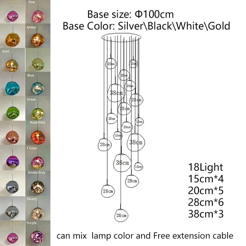 Nordic Lava Acrylic Pendant Light - Decorbites