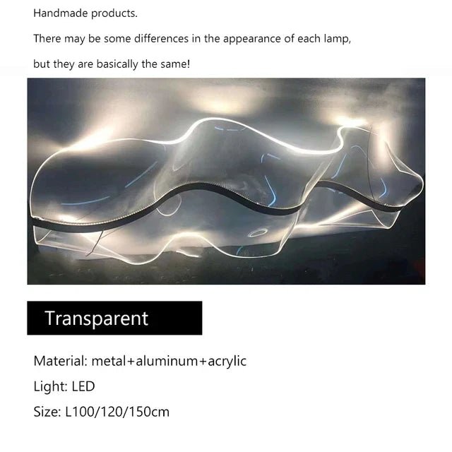 Nordic Long Wave Aluminum Pendant Light - Decorbites