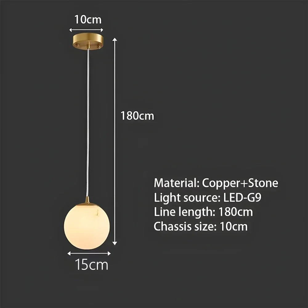 Nordic Marble Bedside Pendant Light - Decorbites