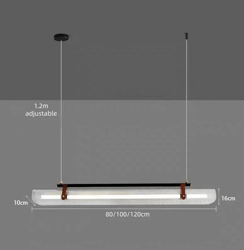 Nordic Minimalist Acrylic Strip Pendant Light - Decorbites