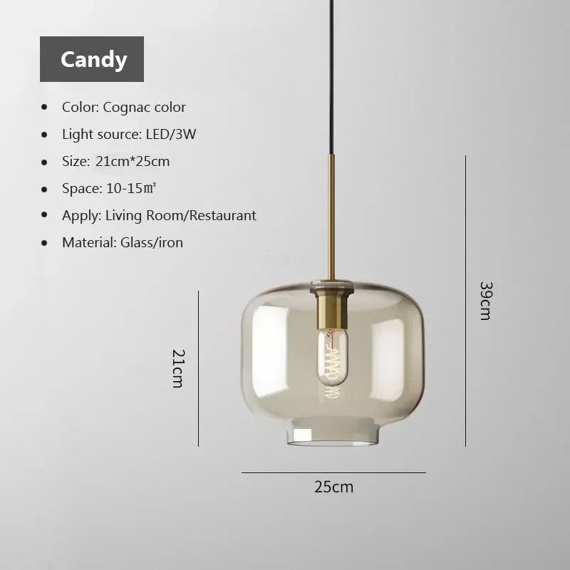 Nordic Multi-Head Glass Pendant Chandelier - Decorbites