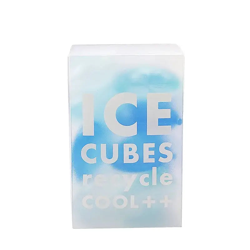 Purple heart blue and white translucent ice cube mold tray with frosted text ice cubes and recycle cool use for kitchen