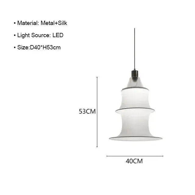 White tiered pendant floor lamp with metal frame and decorbites cream silk japanese shade for soft living room lighting