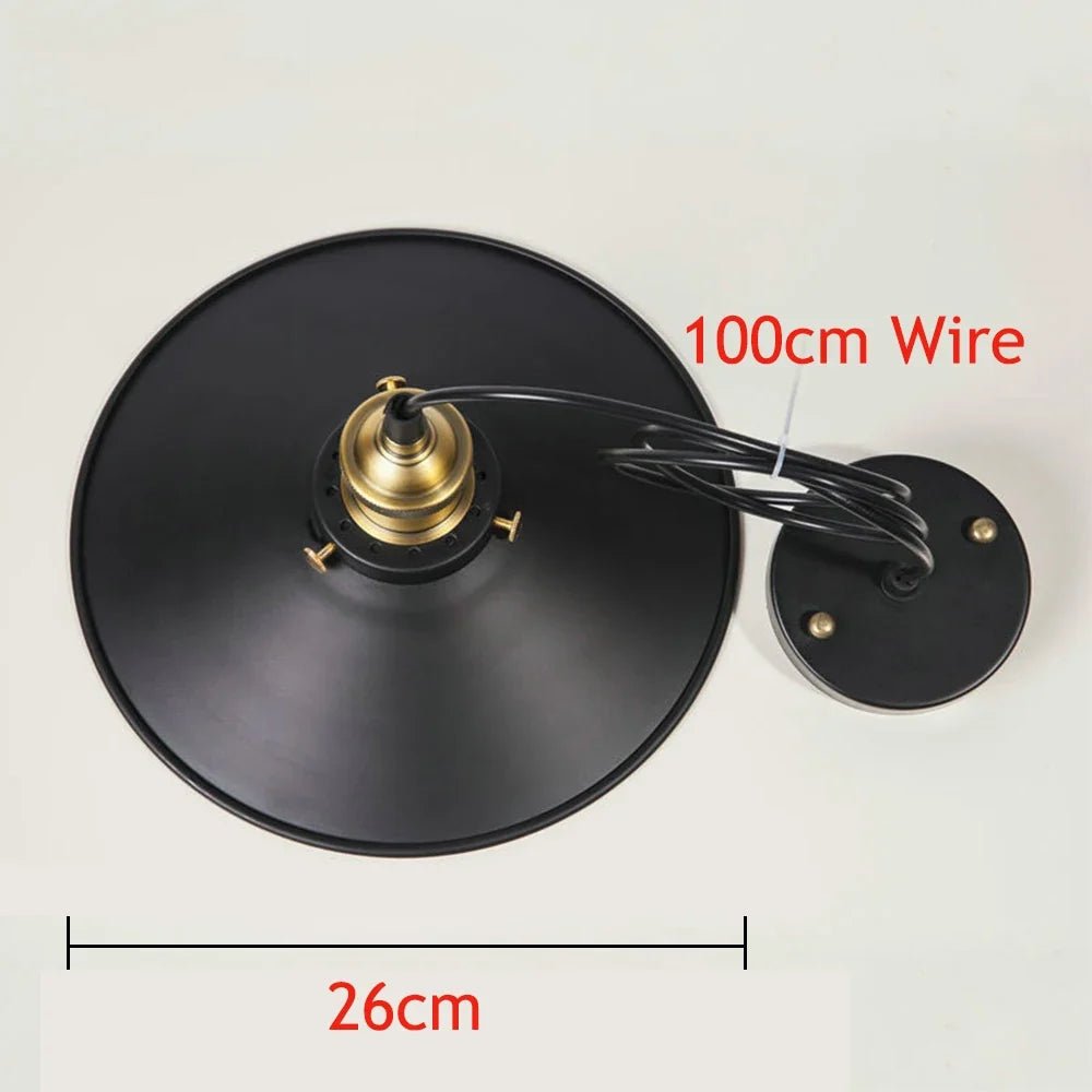 Vintage Black Iron Umbrella Pendant Light - Decorbites