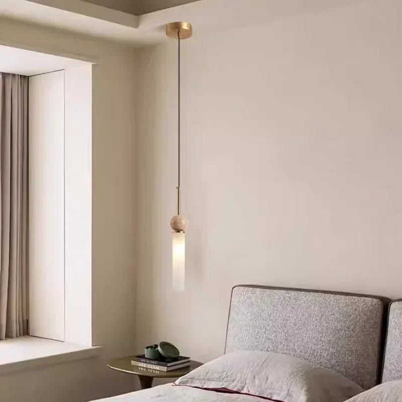 Wabi-Sabi Cream Stone Pendant Light - Decorbites