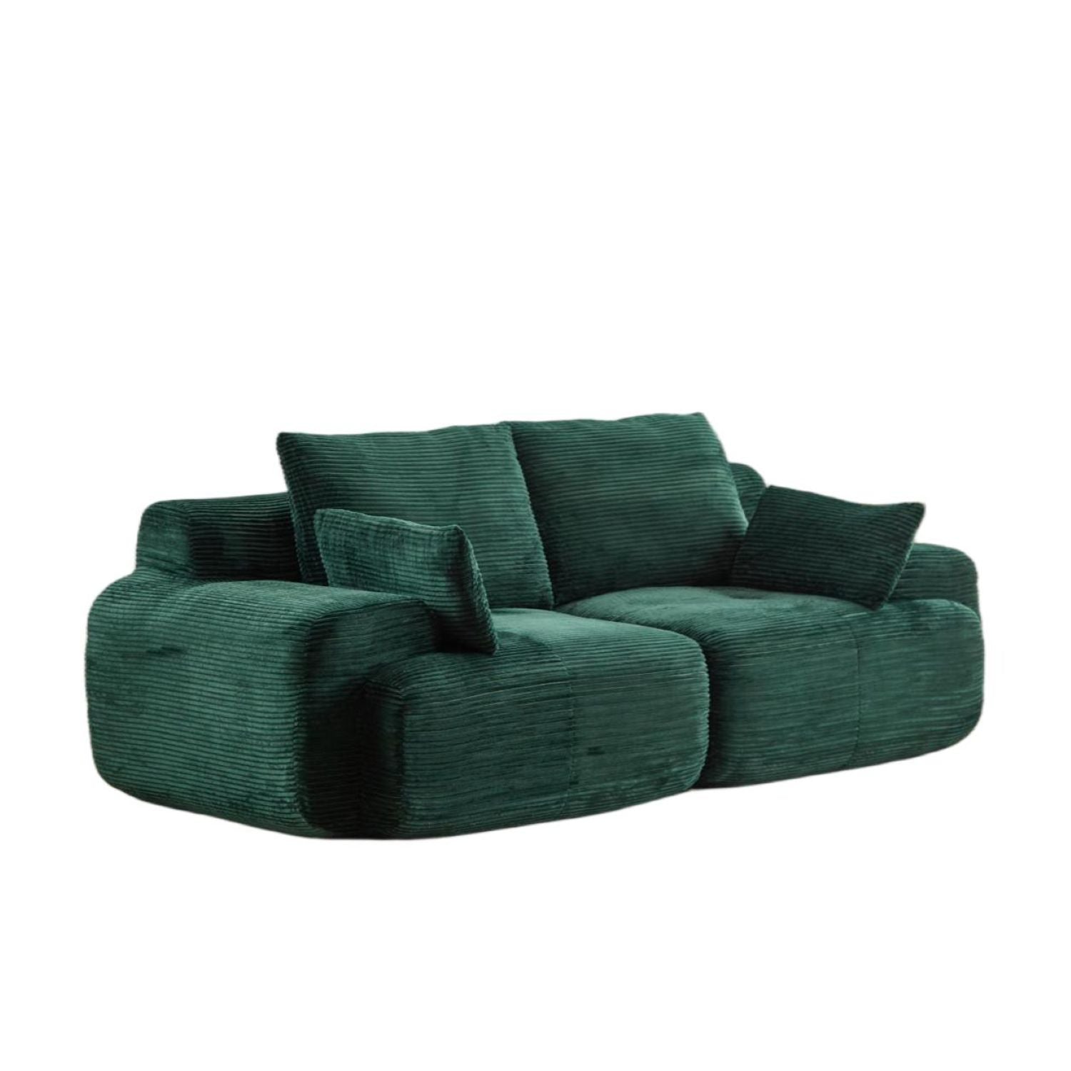 Green Corduroy Loveseat Sofa