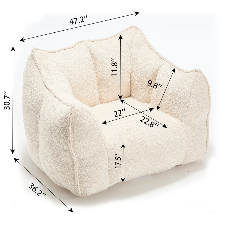 Boucle Bean Bag Chair