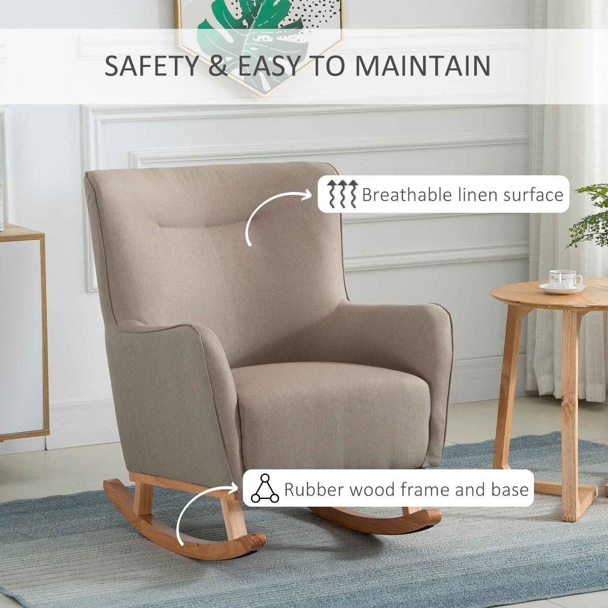 Grey Rocking Armchair