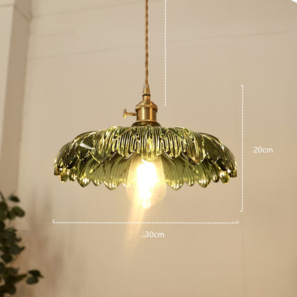 Fashion Simple Vintage Brass Glass Chandelier