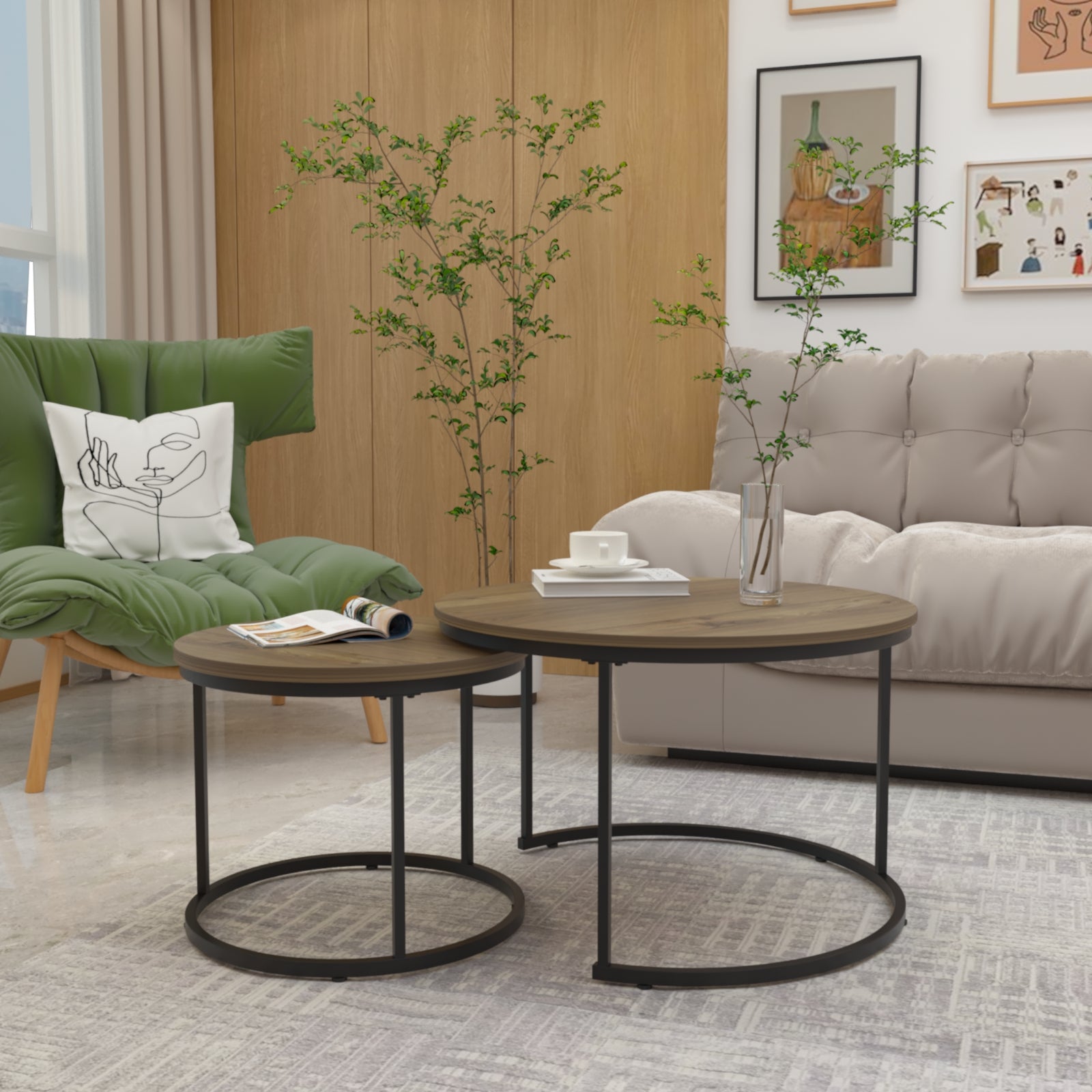 Industrial Wood Coffee Table