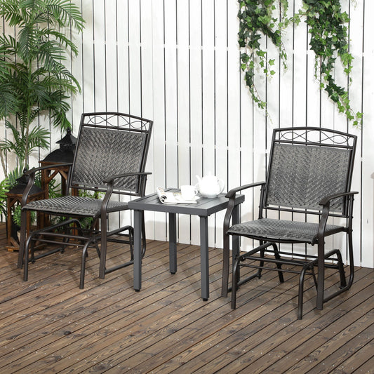 Set of 2 Outdoor Glider Chairs