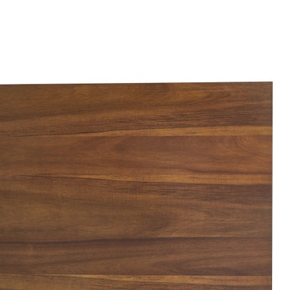 Indoor Dining Table With Metal Legs,Walnut