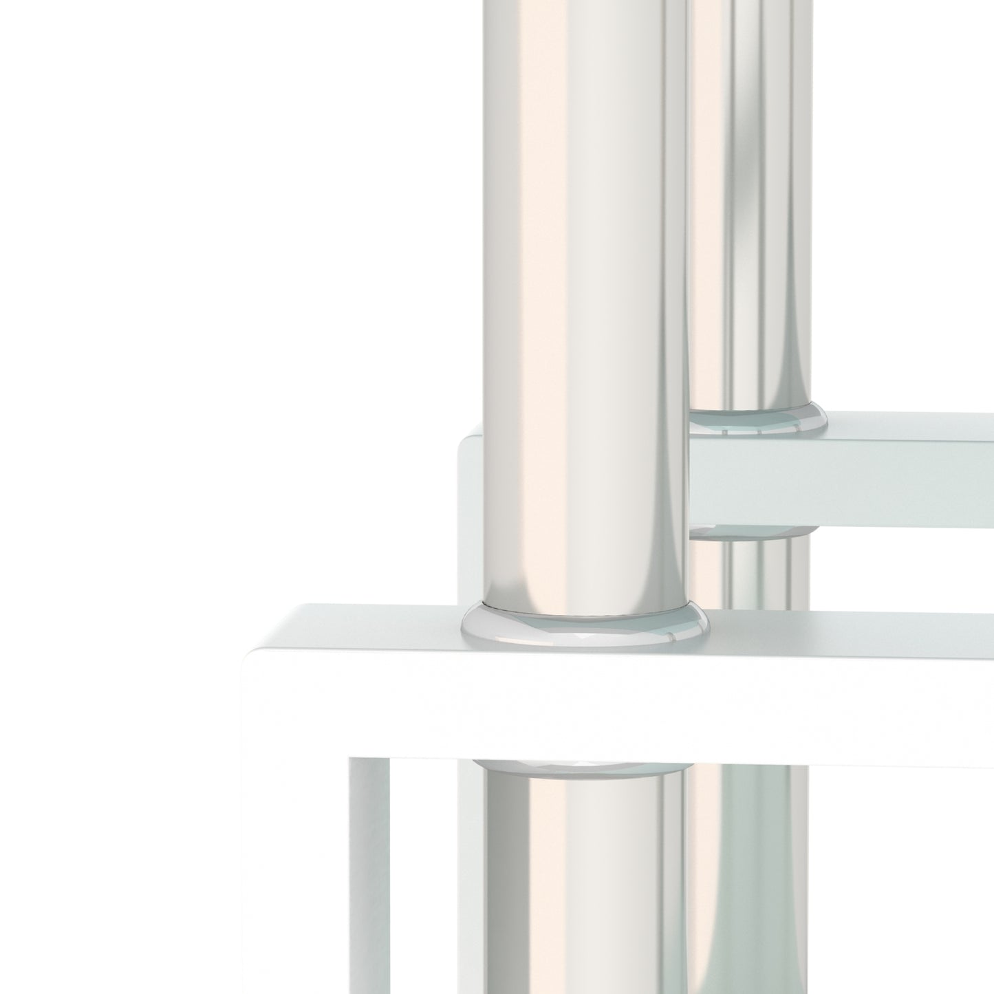 2-Pc Modern Tempered Glass Coffee Tea End Tables For Living Room