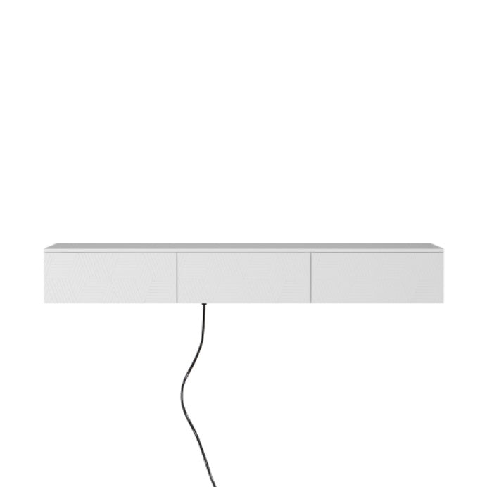 White LED Wall TV Stand