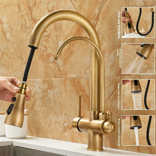 Copper Three-in-one Pure Faucet