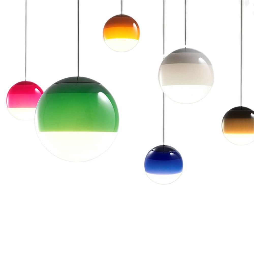 Nordic Minimalist Colorful Glass Chandelier