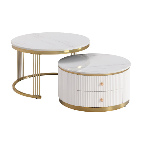White Round Nesting Tables