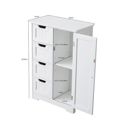 FRALIMK Small Bathrooom Storage Cabinet, Freestanding Storage Cabinet EntryWay Cabinet Home Storage For Living Room