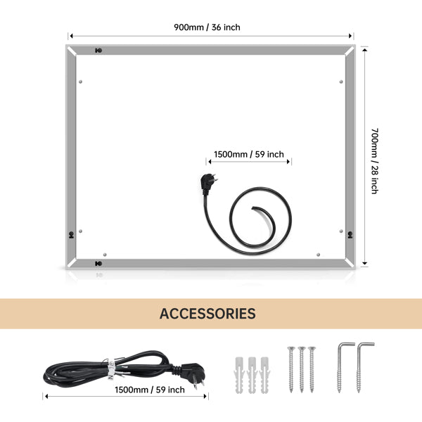 LED Touch Vanity Mirror