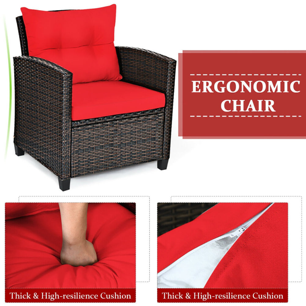 Washable Rattan Patio Set
