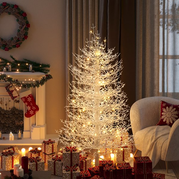 Snow-Flocked Fir Christmas Tree