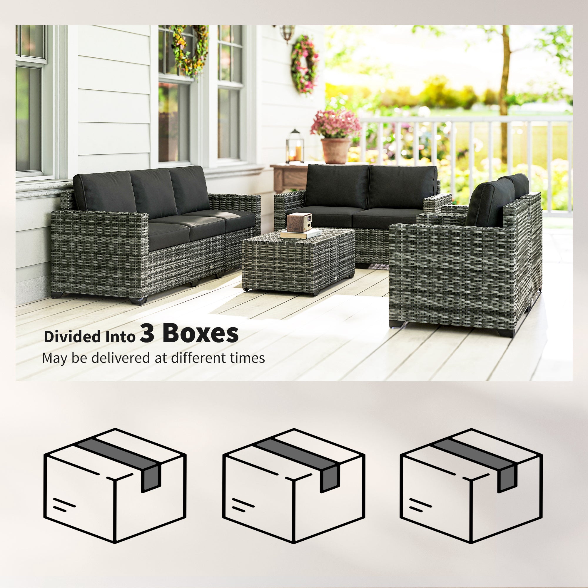 Wicker Modular Patio Set