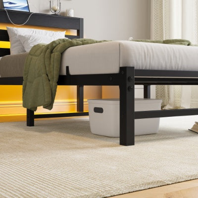 LED Twin Platform Bed