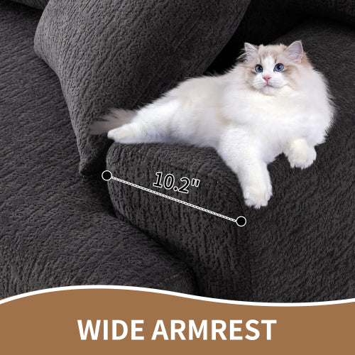 Gray Chenille 4-Seater Sofa
