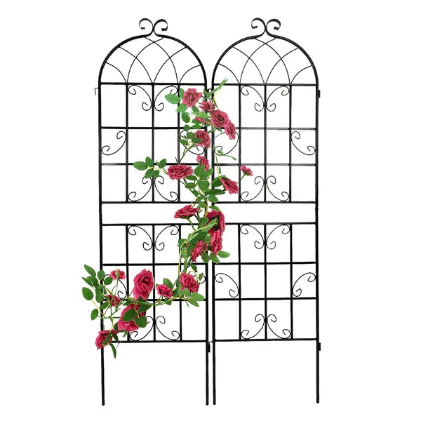 2 Pack Metal Garden Trellis 71" X 19.7" Rustproof Trellis For Climbing Plants Outdoor Flower Support