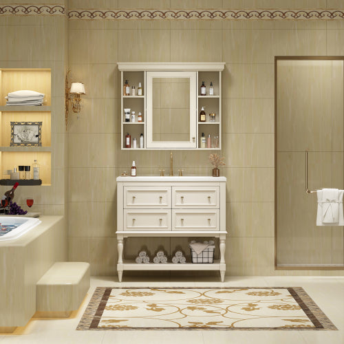 Wood Adjustable Bathroom Vanity