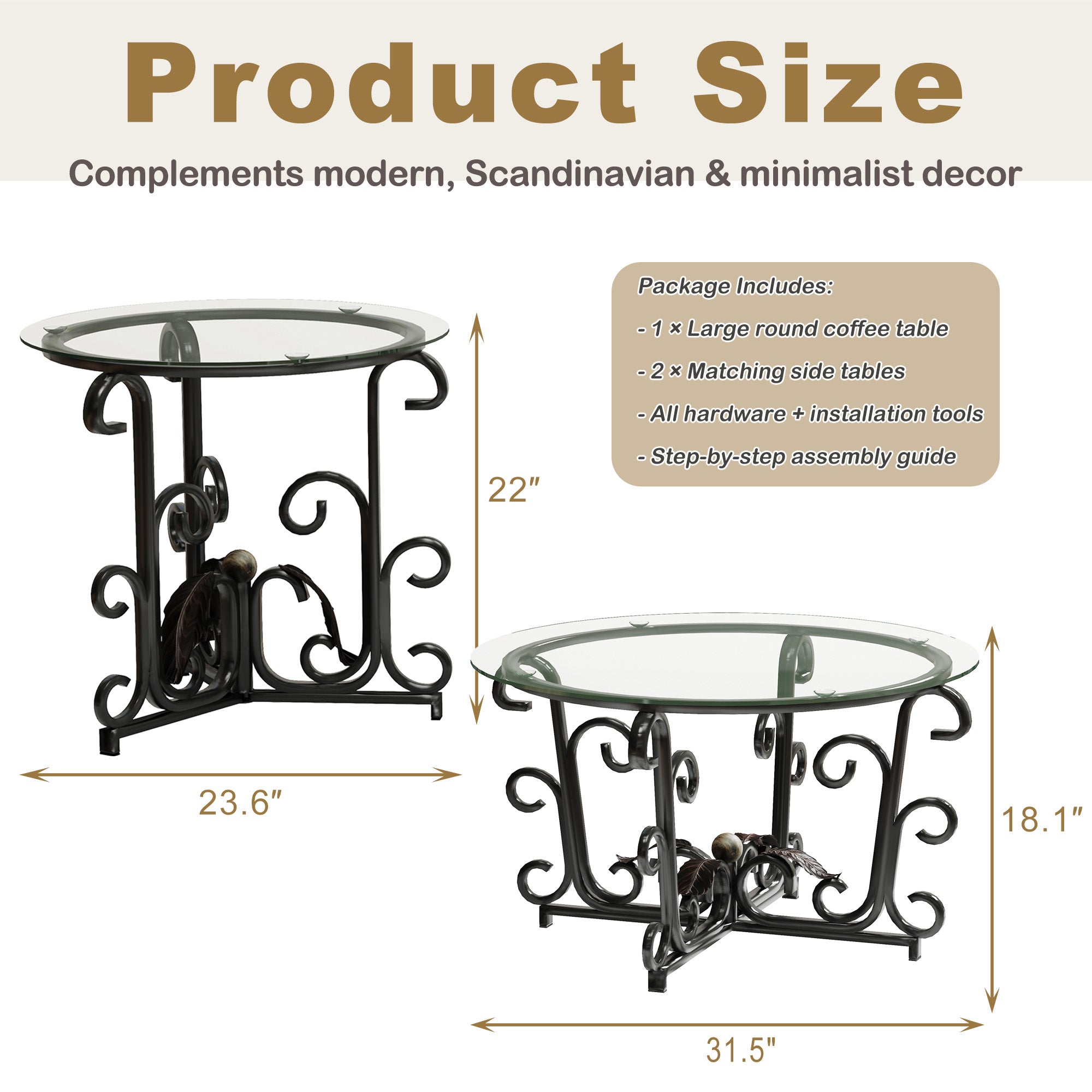 Compact Glass Coffee Table