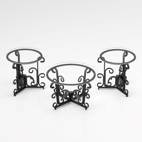 Contemporary Glass Table Set