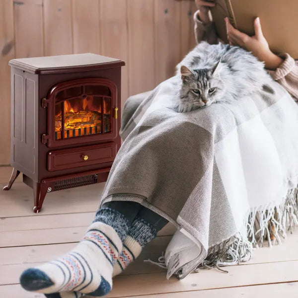 Red Electric Fireplace Heater
