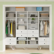 White Wall Mounted Closet Organizer With Shelves