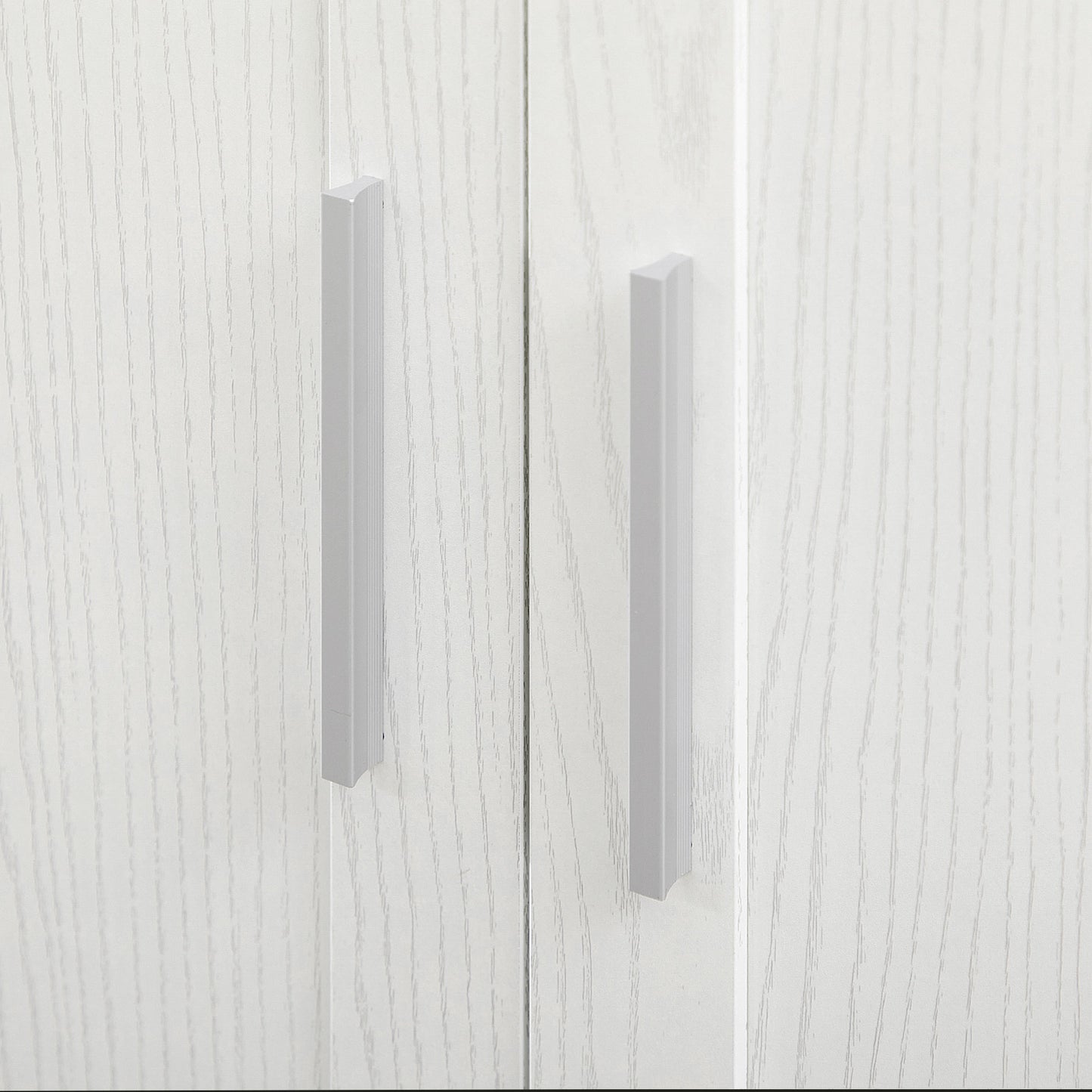 Kitchen Pantry Storage Cabinet, 14-Tier Freestanding Kitchen Cupboard for Living Room, Dining Room Storage, White