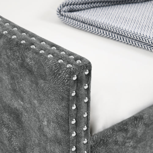 Grey Upholstered Sofa Bed
