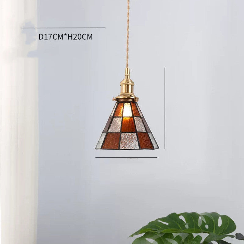 Retro Colorful Shell Glass Chandelier