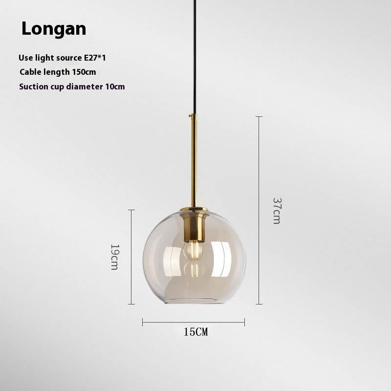 Creative Glass Chandelier Retro Restaurant Bedside Lamp