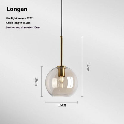 Creative Glass Chandelier Retro Restaurant Bedside Lamp