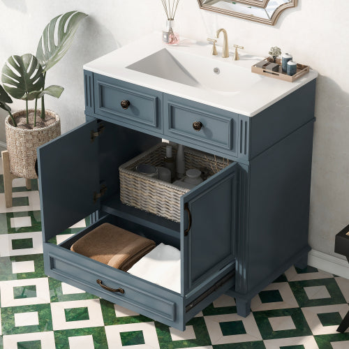 Blue Vanity Ceramic Sink