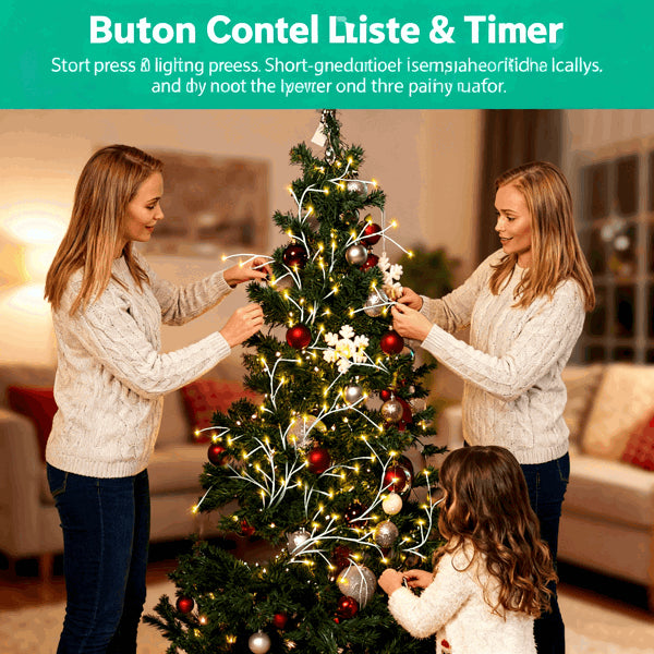Lighted Birch Garland