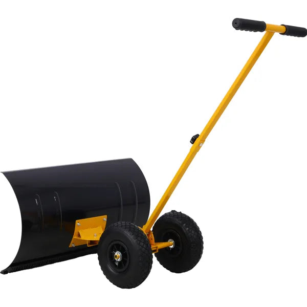 Yellow Wheeled Snow Shovel