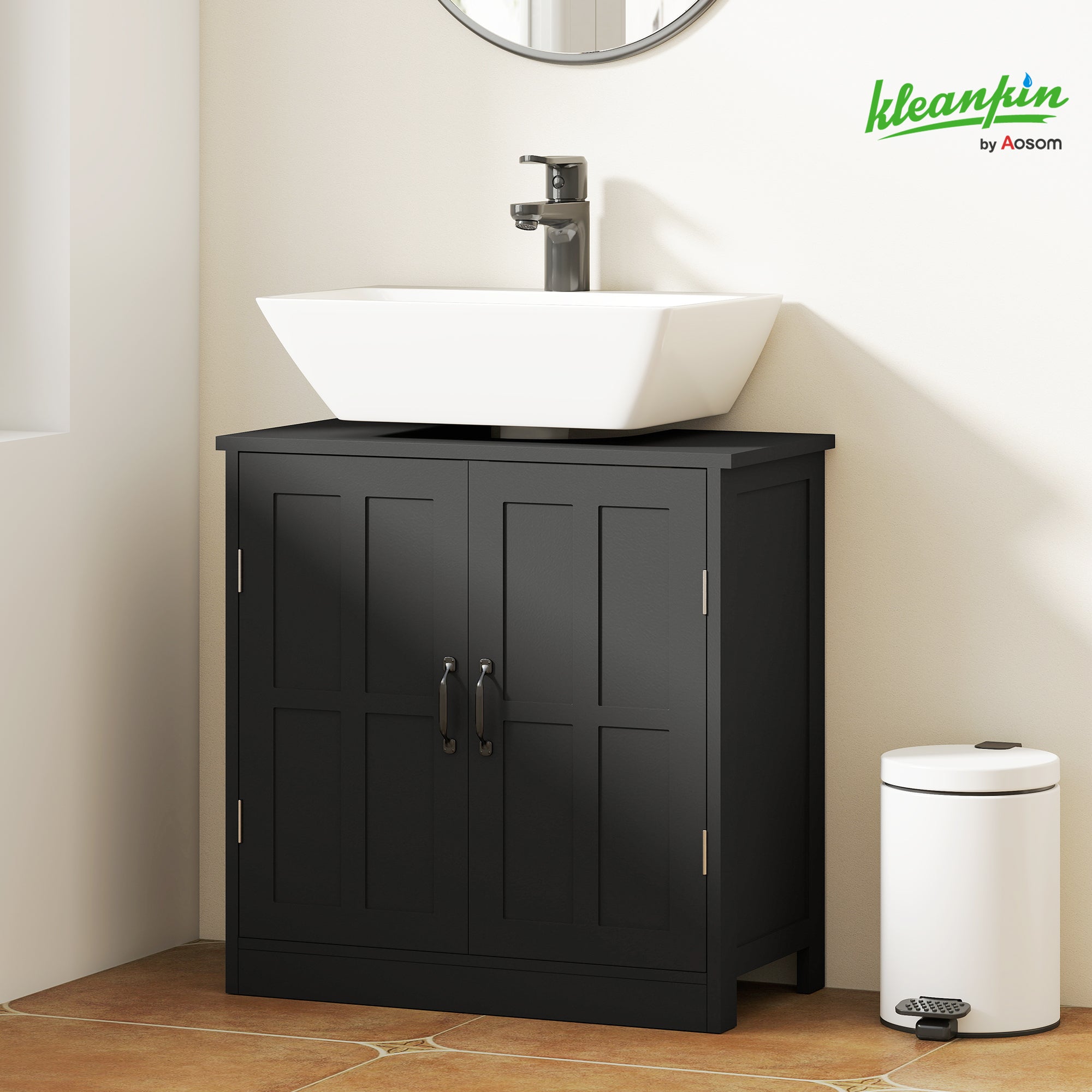 Black Bathroom Sink Cabinet